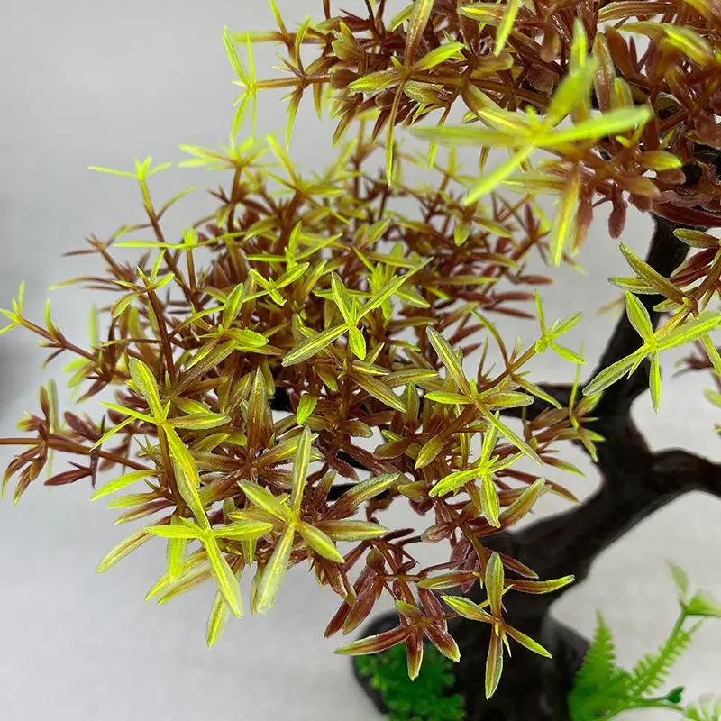 USMILE New Release Multi Colors Sustainable Aquarium Fish Tank Decoration Plastic Artificial Water Plant Tree Ornament Plants