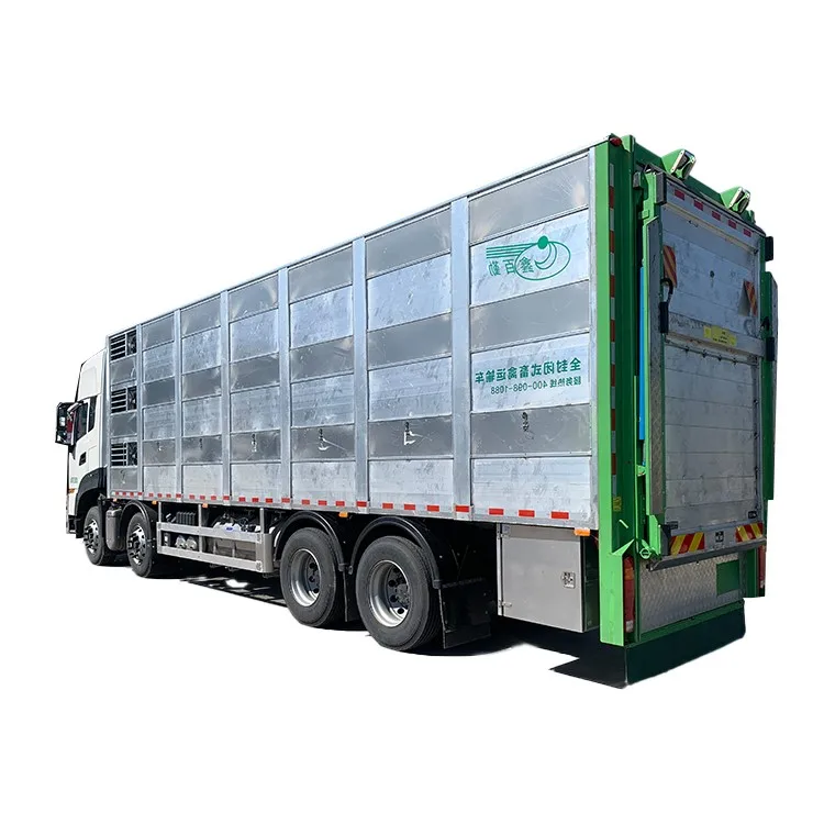 
Economical custom 360 horsepower 3 floors optional 9.6m 8x4 livestock poultry pig animal transport truck with tail board 