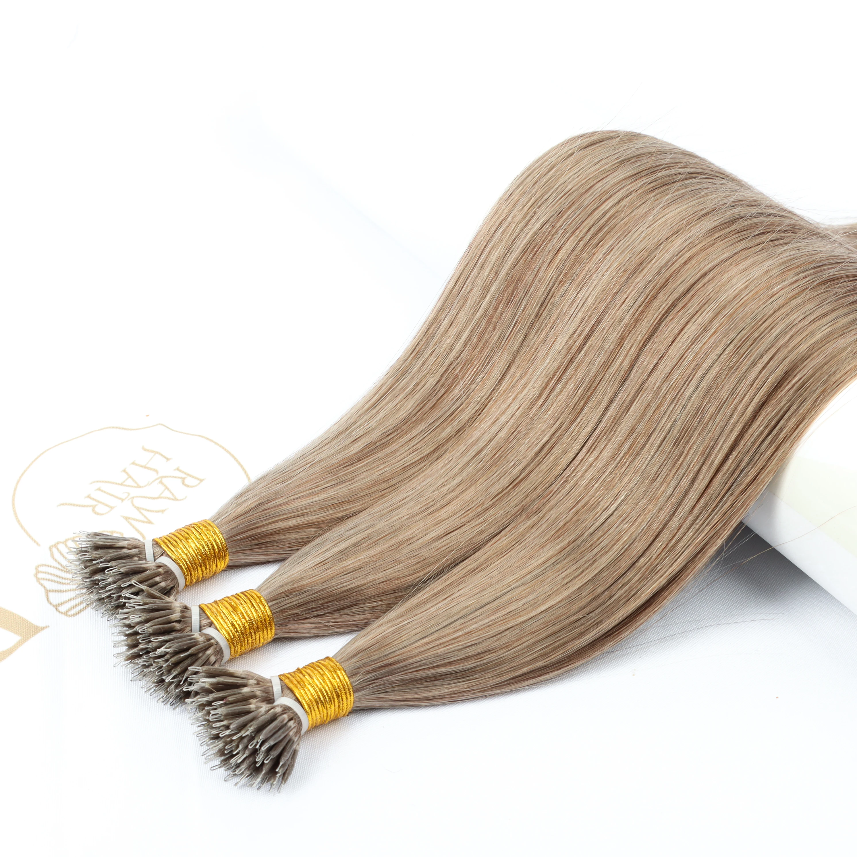 Natural Look Nano Beads Double Drawn Mongolian Virgin Human Hair 26Inch Nano Ring Hair Extension