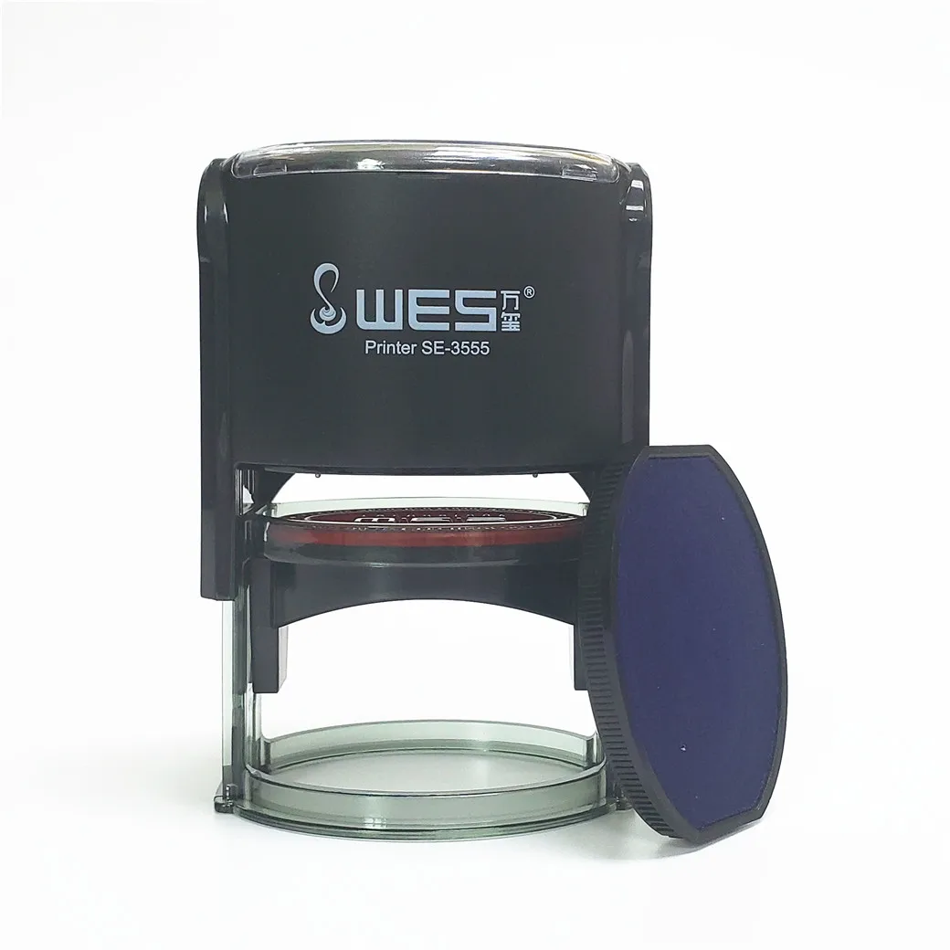 WES self-inking stamp SE-3555 office stamp with oval imprint