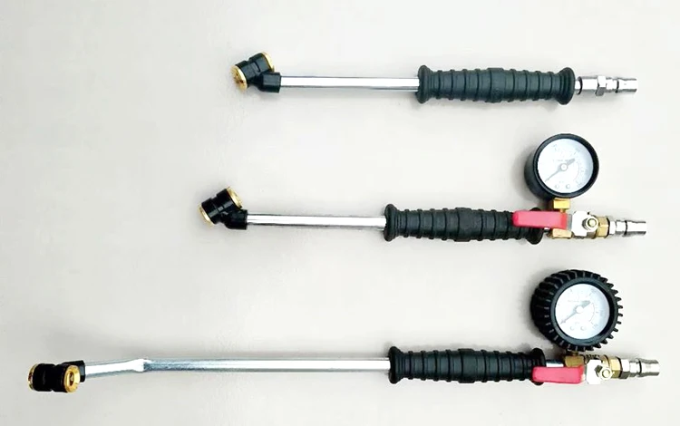 Heavy Duty Tire Inflator Gauge Air Compressor Accessories Dual Head Air Chuck