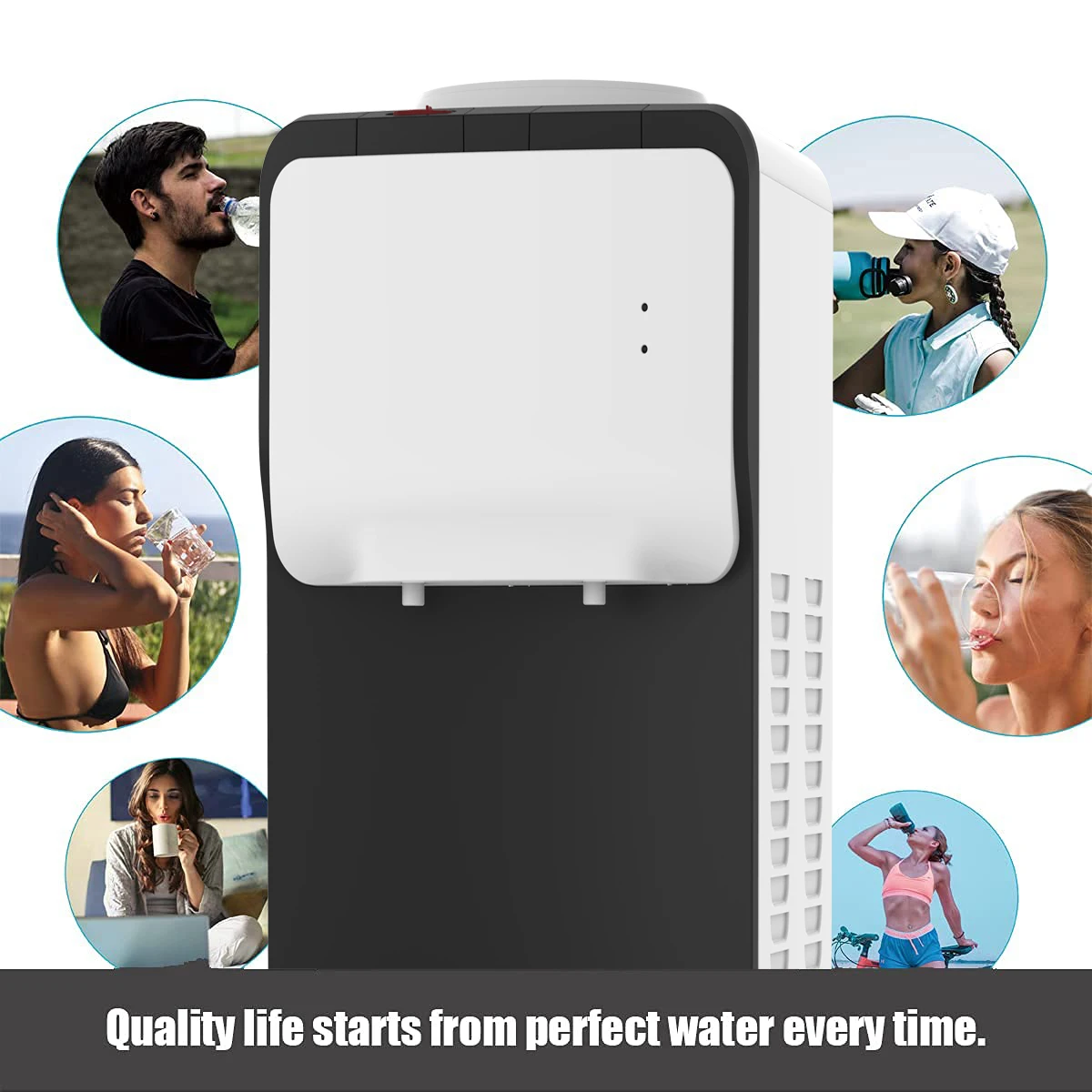 BY553 Aquart Top Laoding Hot and Cold Water Dispensers Electric Stand Plastic Free Spare Parts Compressor Cooling System 220 420