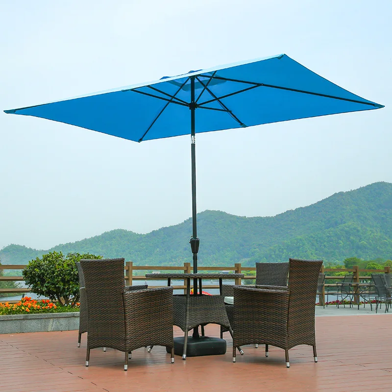 Outdoor sunshade Large sunshade commercial stall, middle column umbrella outdoor courtyard wall umbrella, open balcony umbrella