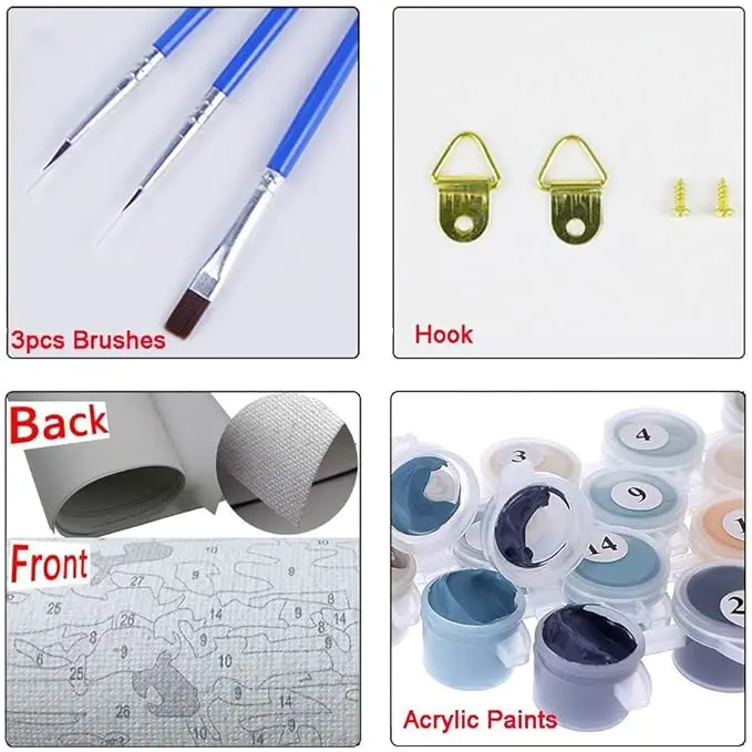 Набор для рисования по номерам-оптовая торговля своими руками на холсте в комплекте с инструментами и руководством!