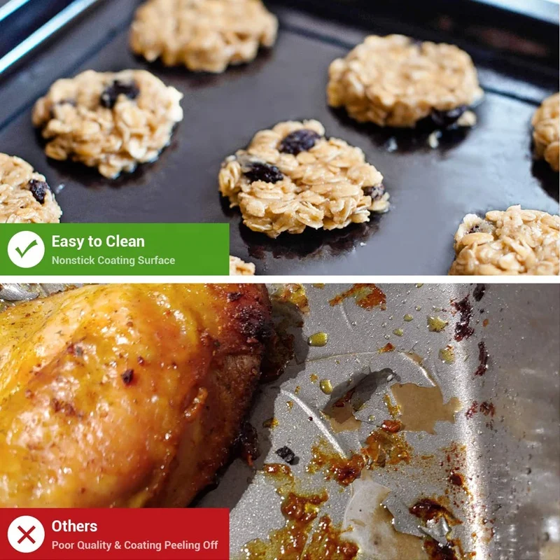 OKAY 7 Pieces Bakeware Sets Nonstick Baking Set Food Grade Baking Sheets With Silicone Handles For Baking Cake BK-D6080