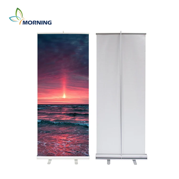 fast display double promotion retractable roll up banner stands company logo  Customized portable pull up banner