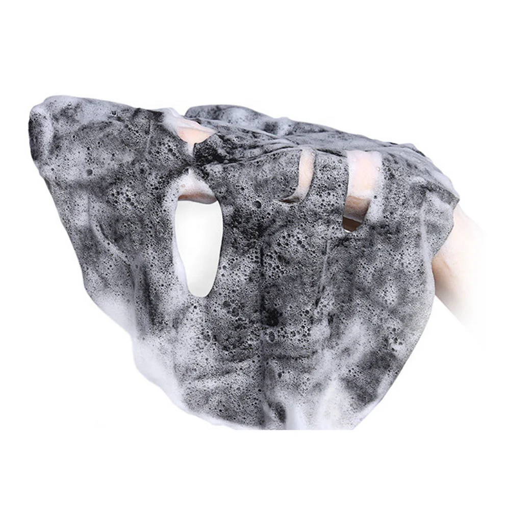 Wholesale OEM Black Sea Salt Moisturizing Brightening Deep Cleansing Bubble Purifying Charcoal Sheet Mask Black O2 Bubble Mask