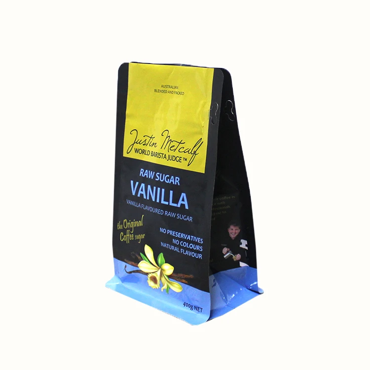 Square Bottom Aluminum Foil flat Bottom Coffee Wholesale 500g 250g 1kg  Coffee Bean Bags With Valve