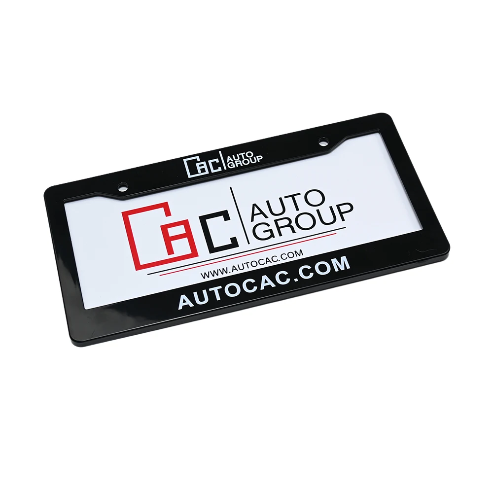 Custom High Quality Plastic Number Plate Holder License Plate Frame Sublimation Blank With Logo Printed