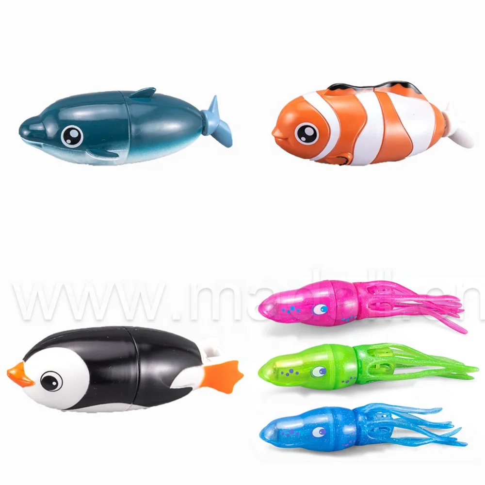 Cartoon Child Electric Baby Bath Toy Animal Toddler Baby Bathtub Squirter Octopus Penguins Bathroom Shower Sea Animal Fish L-219