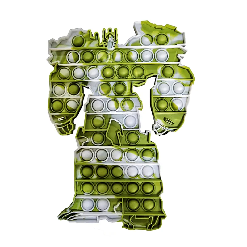 2021 Wholesale Anime Robot toys Silicone Push it Bubble educational toys Decompression Anime fidget toys for kids