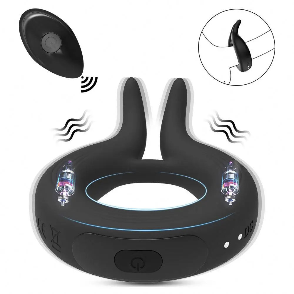 G Spot Stimulator Cock Ring Adjustable Remote Control Sex Toy Sperm-Locking Ring Penis Silicone Cock Rings for Men