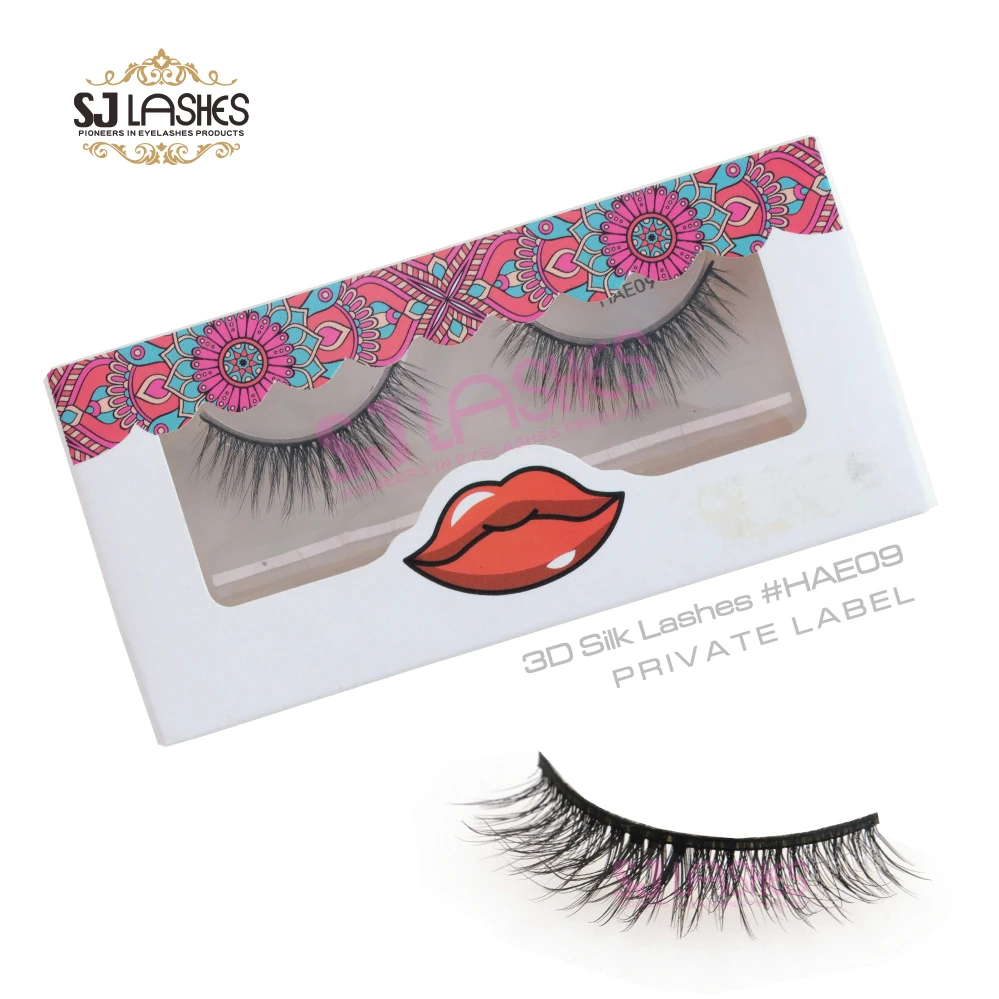 3D vegan faux mink lashes hand craft Natural style fast ship wholesale price with  beautiful box  HAE