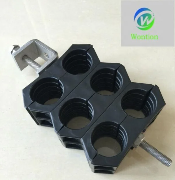 Зажим для кабеля 7/8 дюйма, двойной зажим для волоконно-оптического кабеля/фидерный зажим сквозного типа