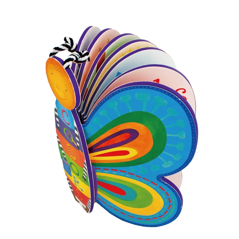 Custom Colorful Printing Learn To Read English Story Books Die Cutting Butterfly Shape Children Book
