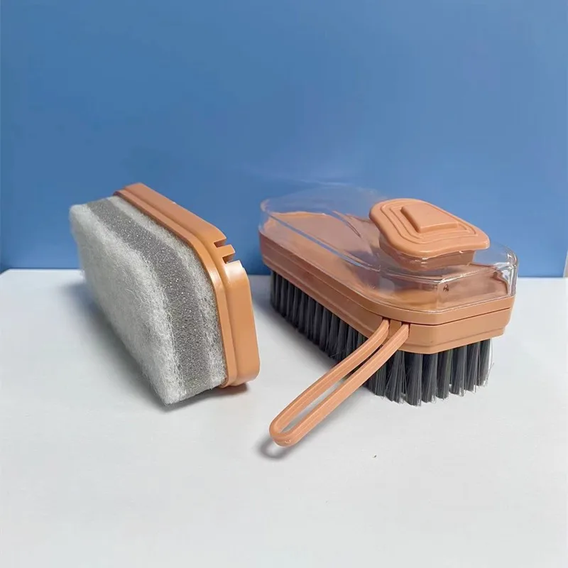 Household Wash Dishes Press Type Brushes Auto Add Cleaner Liquid Kitchen Automatic Cleanser Cleaning Brush Sponge