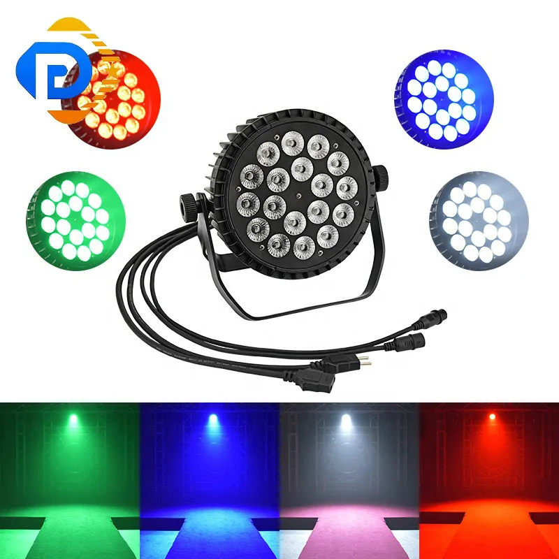 Светодиодный сценический свет 18x10 Вт rgbw 4в1 par 64 светодиодное сценическое освещение в помещении dmx 512 Дешевое