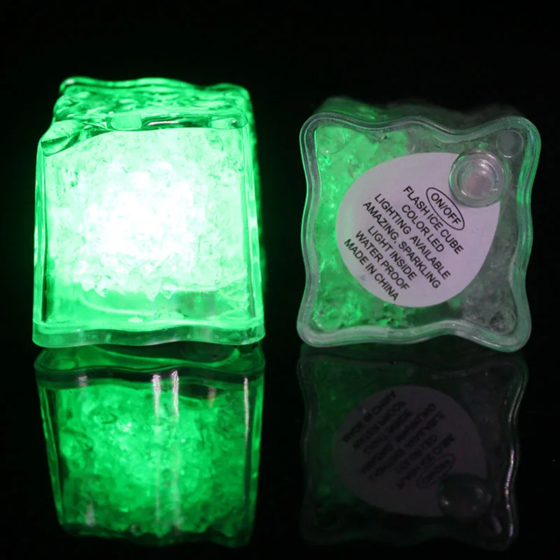35mm Push Button Ice Cube 3 Model Flash New LED Light Ice Cubes Party Bar Festival Wedding Cup Decoration Luminous Night Lamp