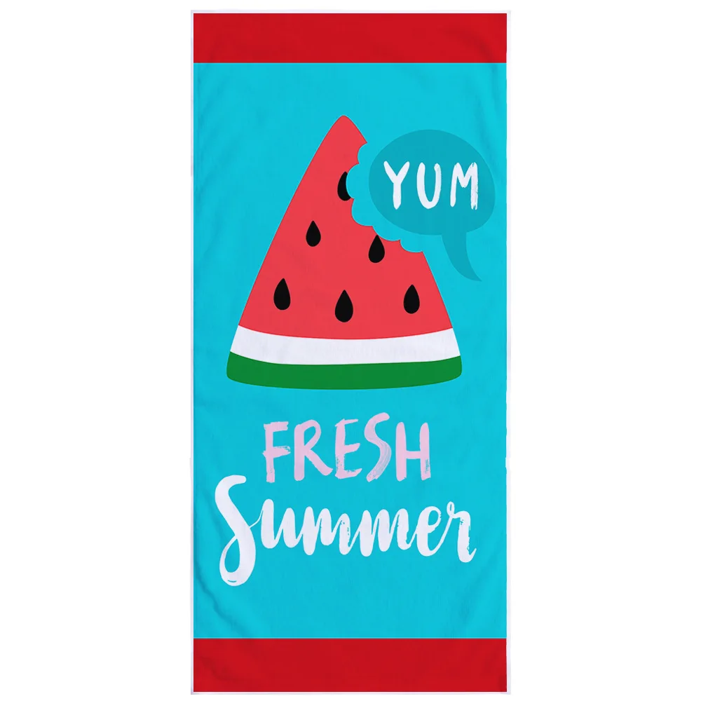 Fruit Designs Digital Print Mandala Recycled Microfiber Swimming Gym Beach Towel