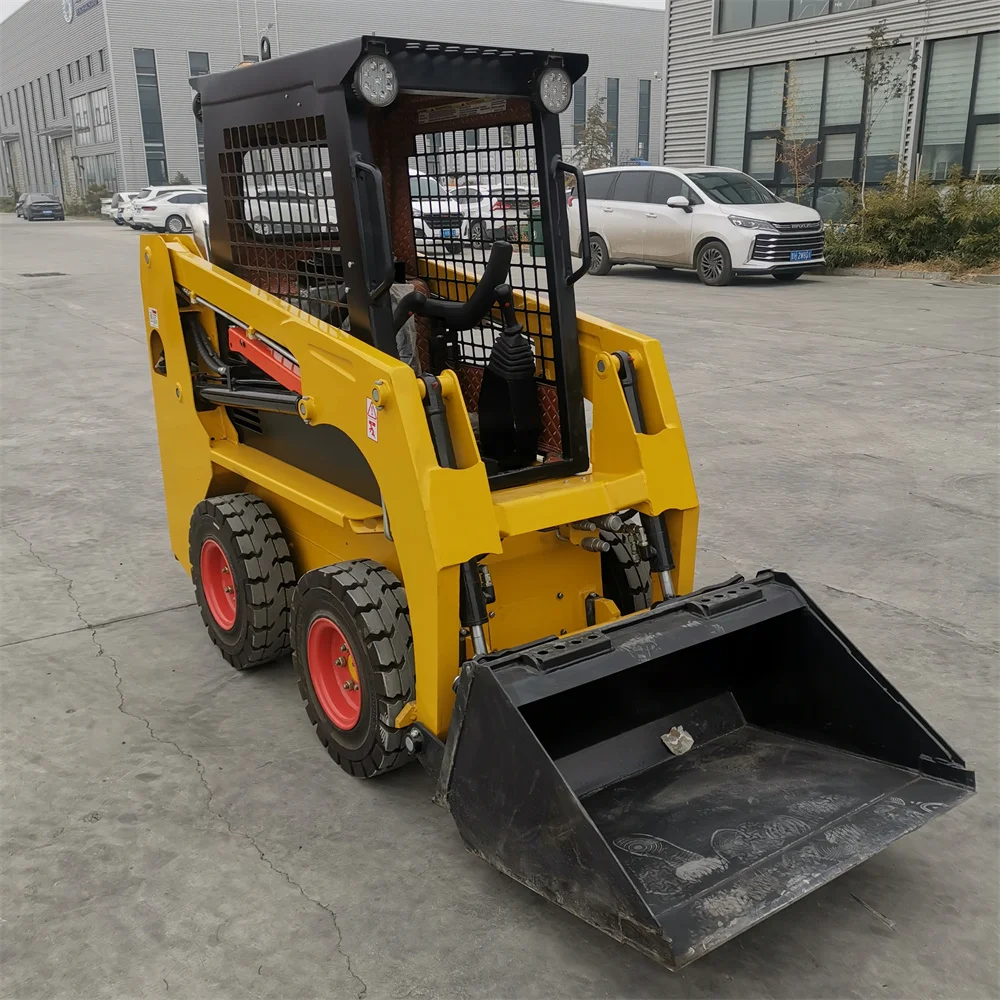 Hightop Manufacturer Wheel Mini Skid Steer Loader For Sale With Attachments Mulcher