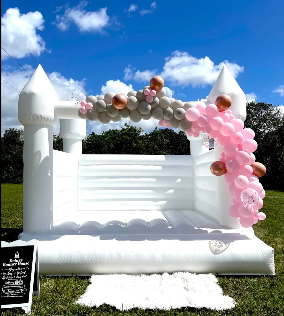Kids Inflatable Bouncer Jumping Bouncy Castle Jumper White Party Tent Wedding Bounce House For Weddings