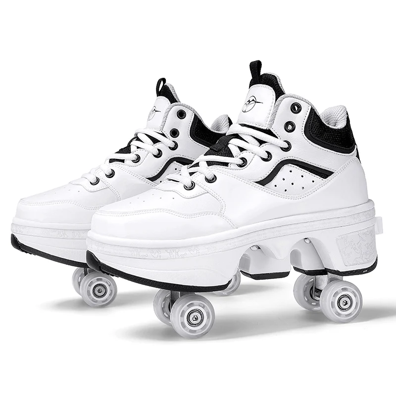 Deform Skate Automatic Walking Shoes Roller Skate 2 in 1 Sneakers