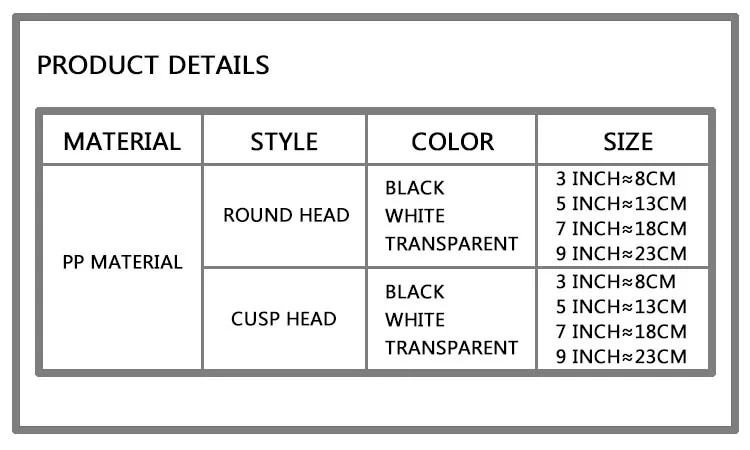 3 Colors PP Material Loop Pin For Hang Tag
