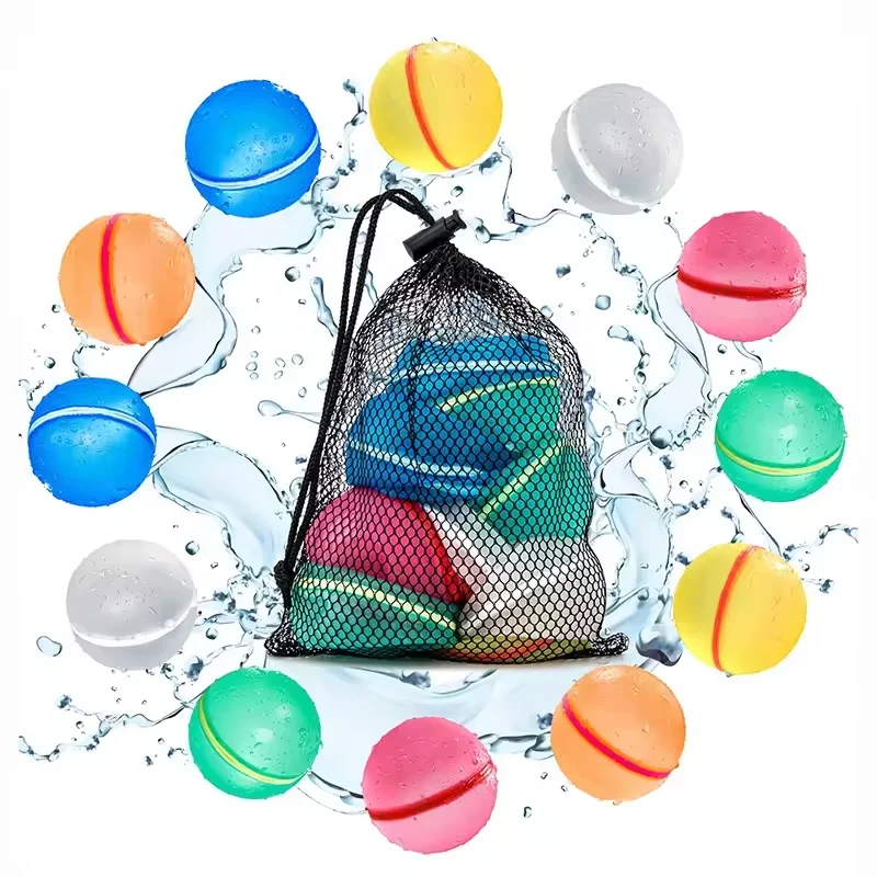 Manufacturer Hot Reusable Refillable Swimming Pool Ball Toy Easy Self Closed Quick Filling Silicone Water Bomb Balloons