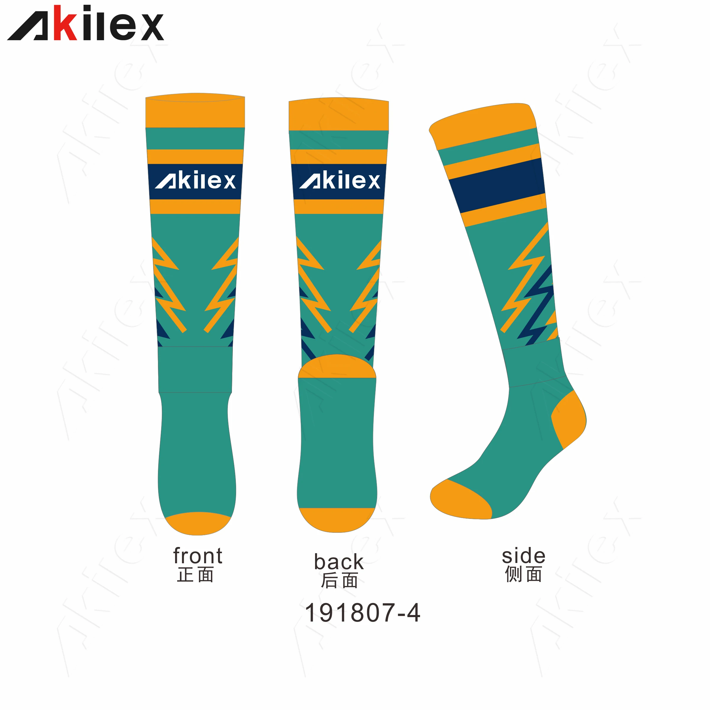 Sport Wholesale Customization knitted high socks tight custom Men long socks soccer Manufacturer