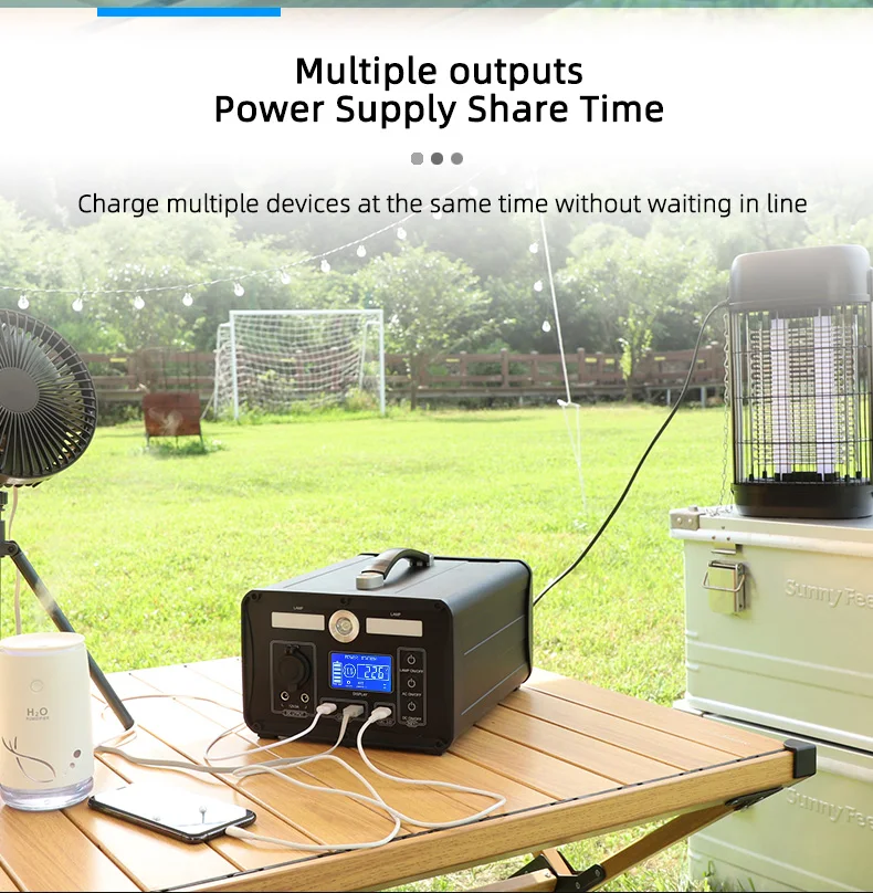 Factory Price 300W Outdoor Portable Power  Bank Lithium LIfepo4 Battery Portable Power Station with LED Light