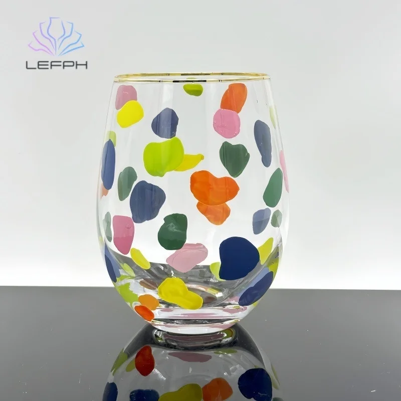 Стеклянные чайные чашки с рисунком