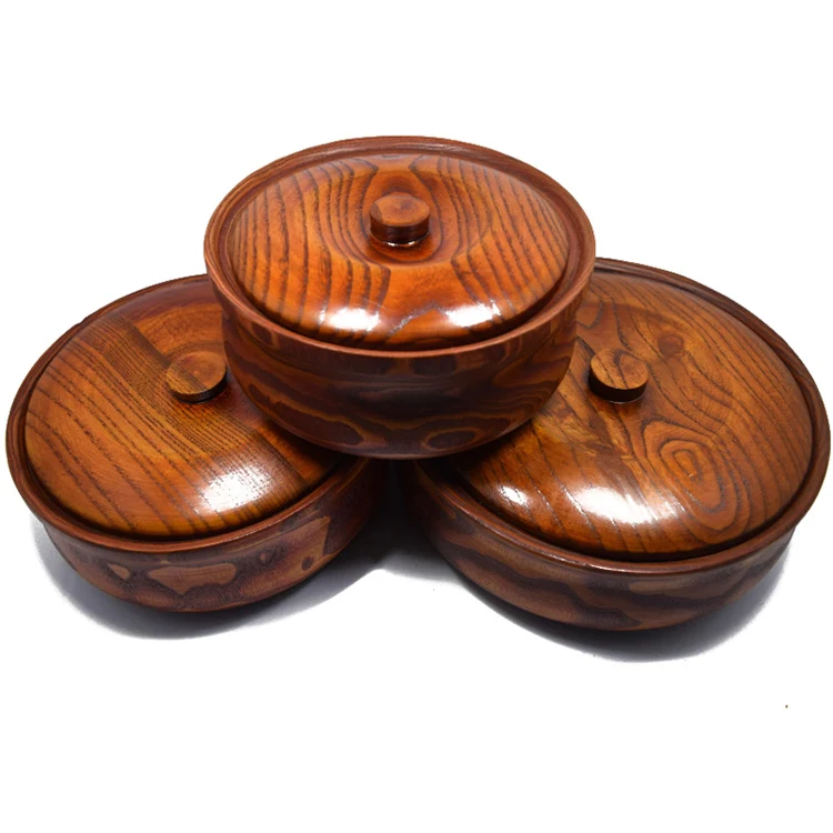 Деревянные и здоровые лаковые круглые деревянные лотки с крышкой ручной работы с лазерной гравировкой логотипа