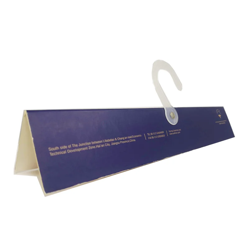 Professional free sample paper material cloth hanger new designed paper hanger for fabric