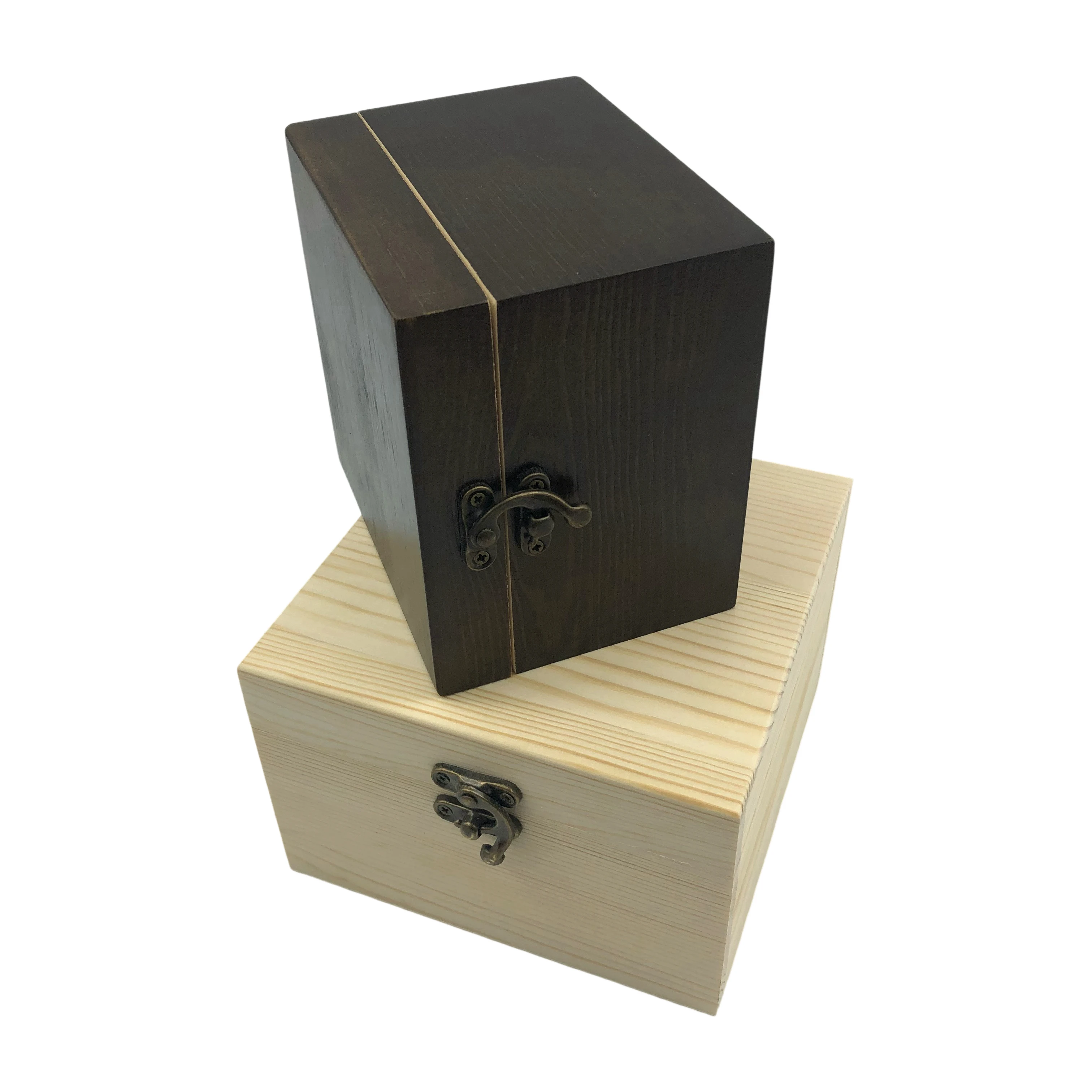 Custom Cheap Painted Gift Coffee Cup Storage Pine Wooden Tea Bag Packaging Box