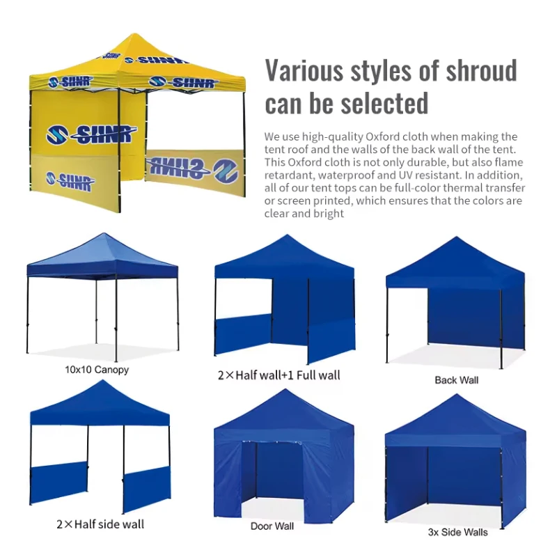 outdoor 10x10  ft  3x3m Pop Up Exhibition Folding Gazebo Tent for Event Trade Show Canopy Advertising Tent