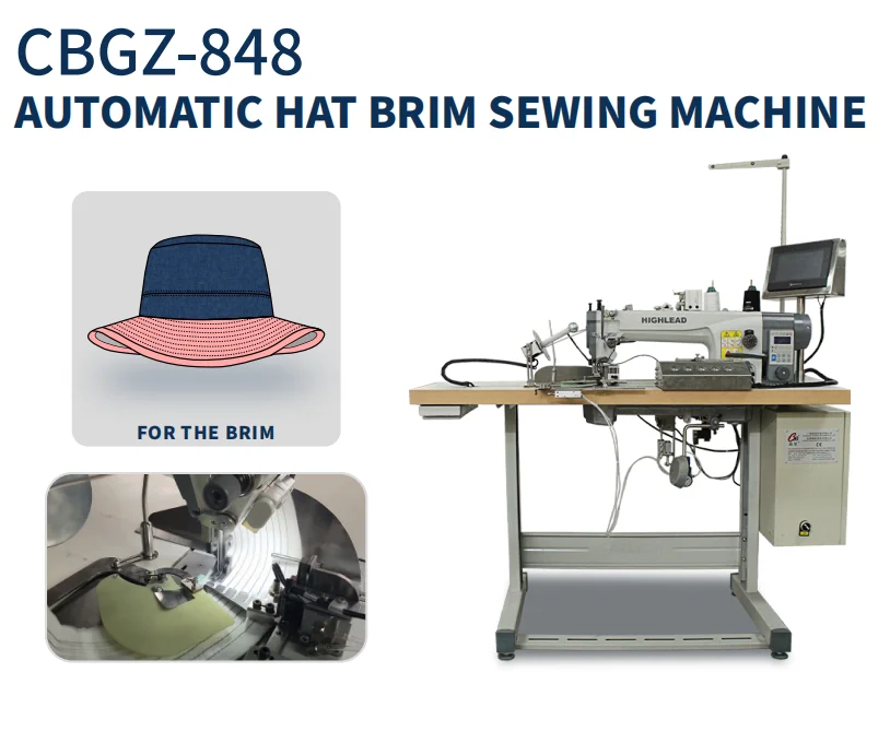 CBGZ-814 Automatic sew the brim of hat sweat belt sewing machine making hat machinery