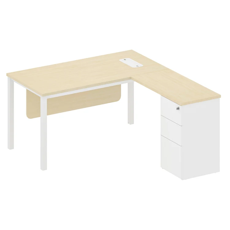 Ceo Boss Executive Table Office Computer Table Design Executive Desk Modern L Shaped Desk High Tech Modern White Wood Building