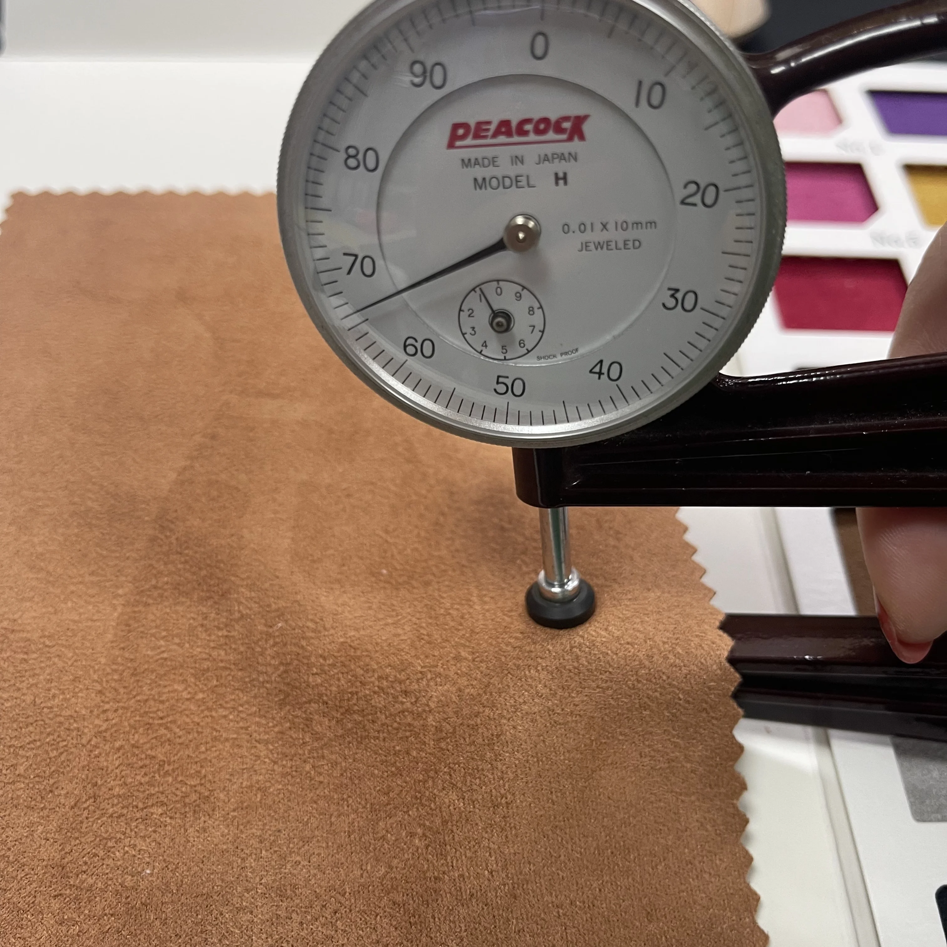 High Quality 4 way Stretch Double Side Suede Fabric knitting For Clothing Shoes Packing Box
