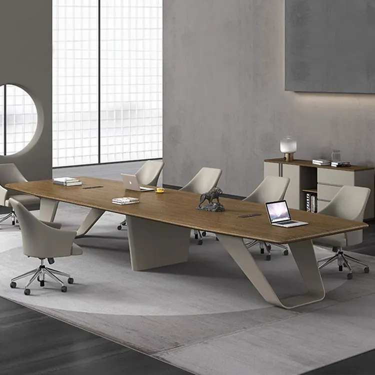 Liyu Modern Style Office U Shaped Switch Socket 20 Person Conference Room Table Meeting Tables And Chairs Set