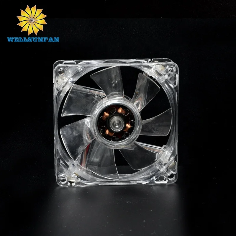 WellSunFan DC 12v/ 24v 80X80X25MM fan 4 leds for computer pc case 8025 PWM speed control 12v brushless 80MM COOLING fan