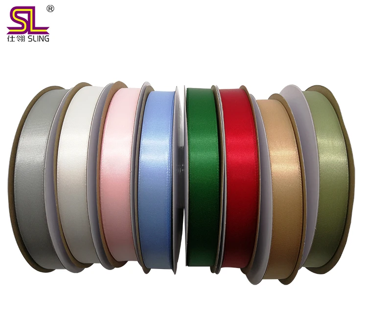 Stock 196 Colors 50Y 100Y Polyester Satin Ribbon Double Face for Gift Packaging