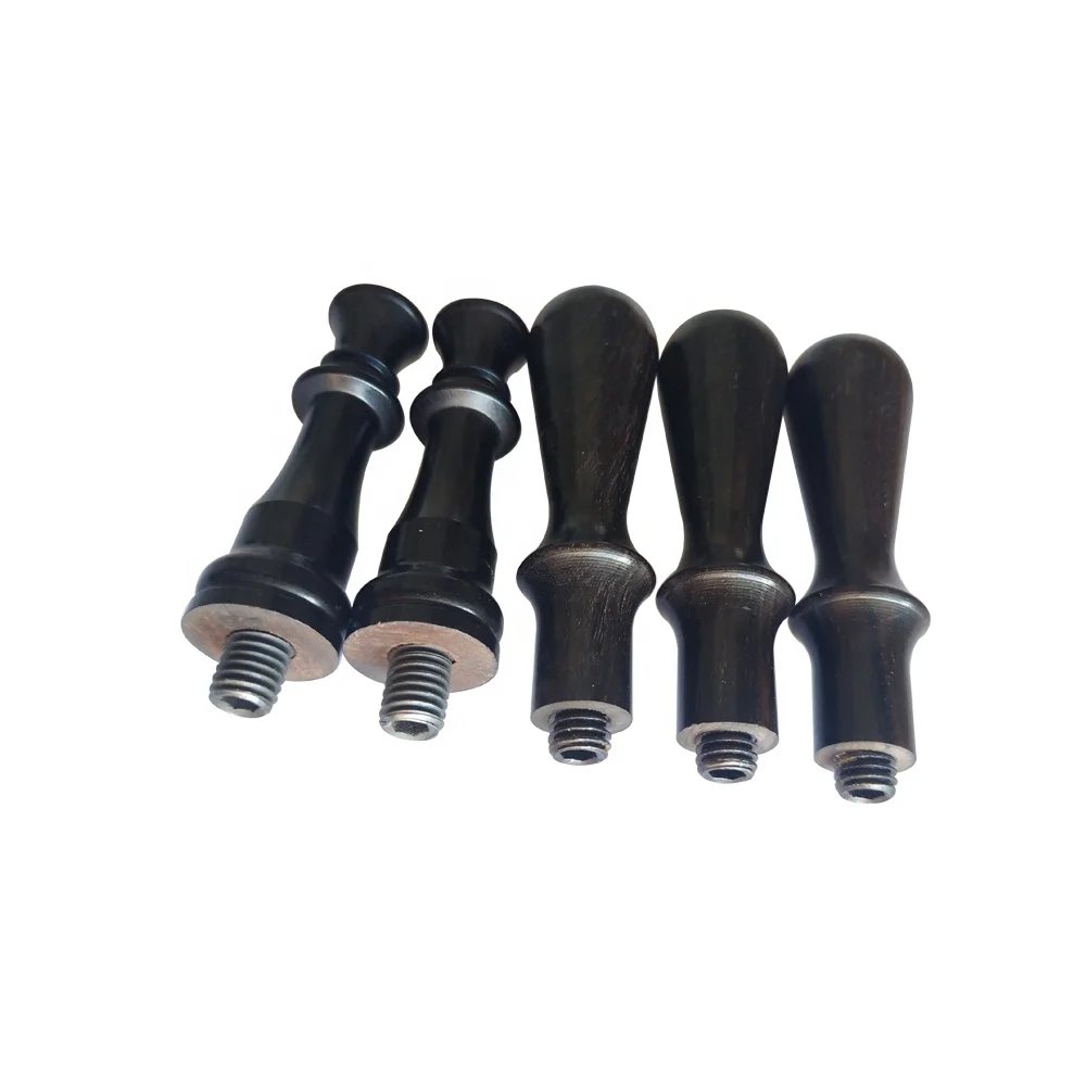 Blank or custom wax seal stamp brass heads + natural ebony handle