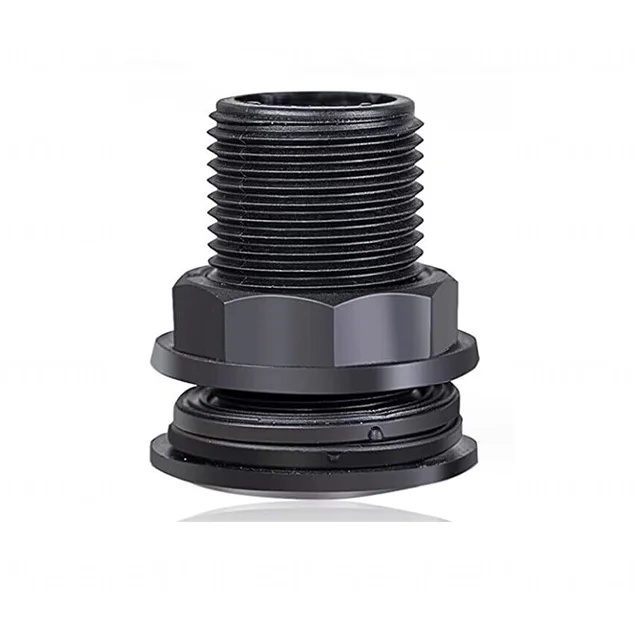 PP plastic bulkhead highquality thread fitting for water tank