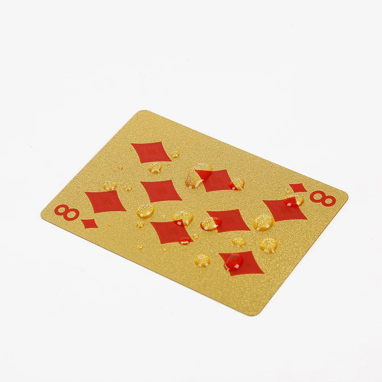Magic 24K Gold Playing Cards Custom Poker Deck Plastic Poker Card