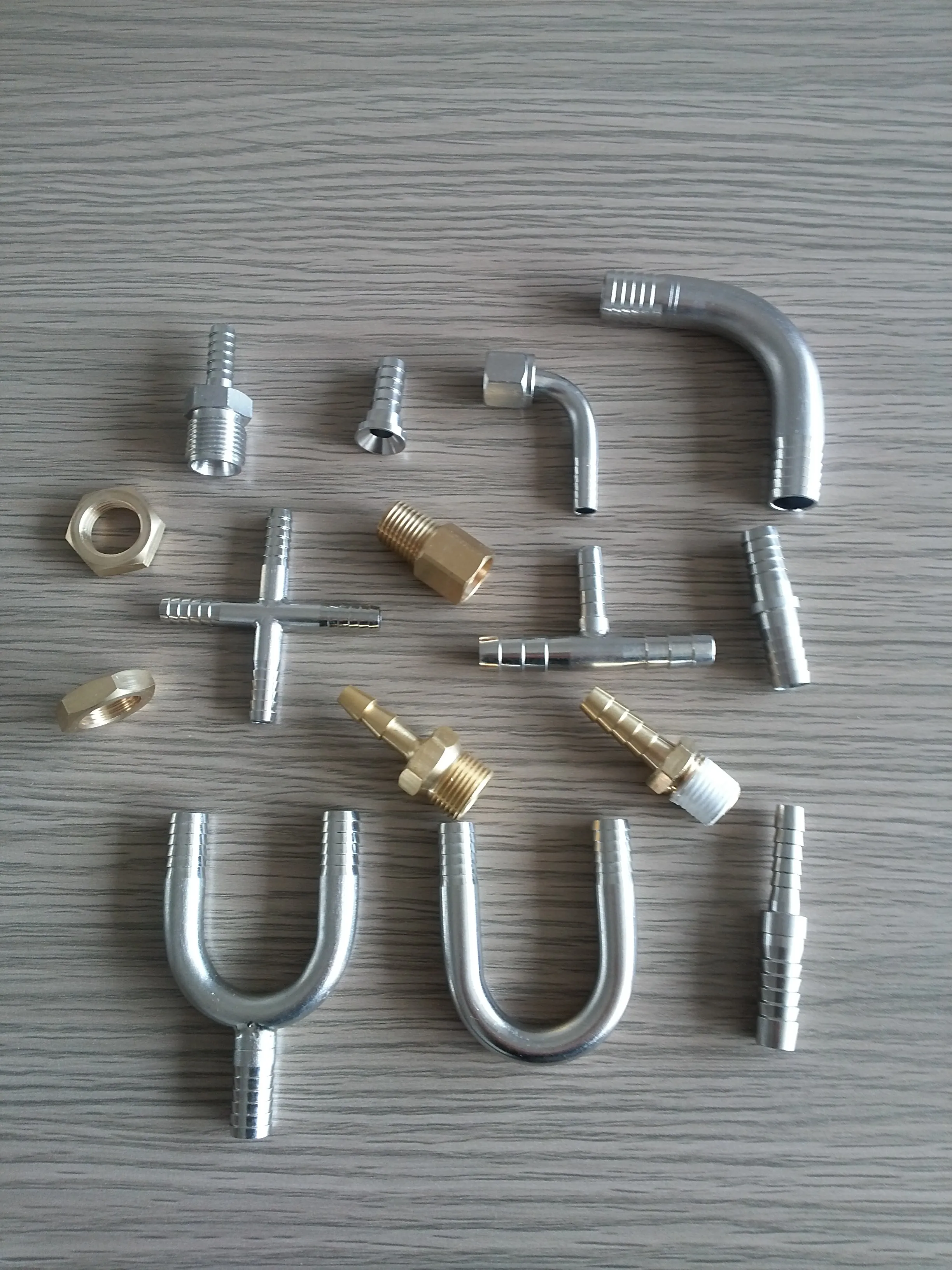 Custom Size beverage dispenser 1/4 barb stainless steel fitting Hose Barb Splicer