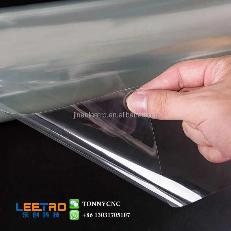 Photo album high glossy self adhesive clear PET cold lamination roll film