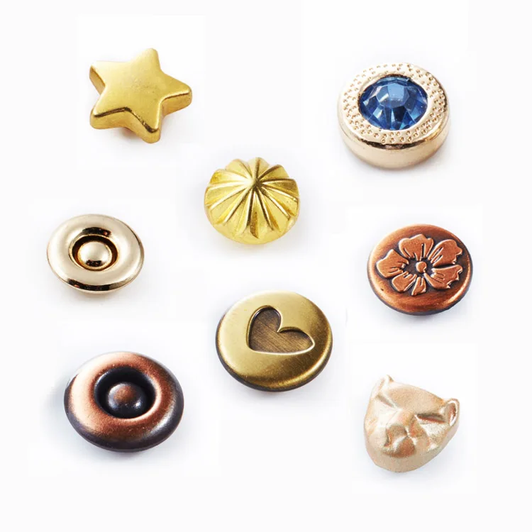 Оптовая продажа, лучшее качество, индивидуальный дизайн, медные заклепки, латунные заклепки, пуговицы для одежды