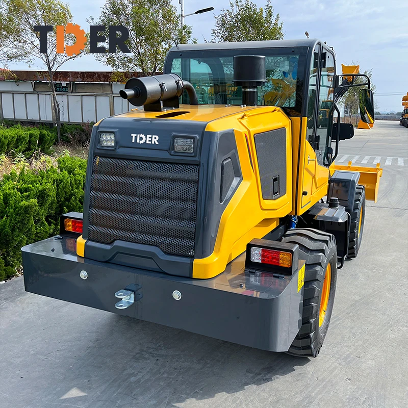 TDER Mini 1000 kg 1 ton wheel loader small compact cab wheeled loader