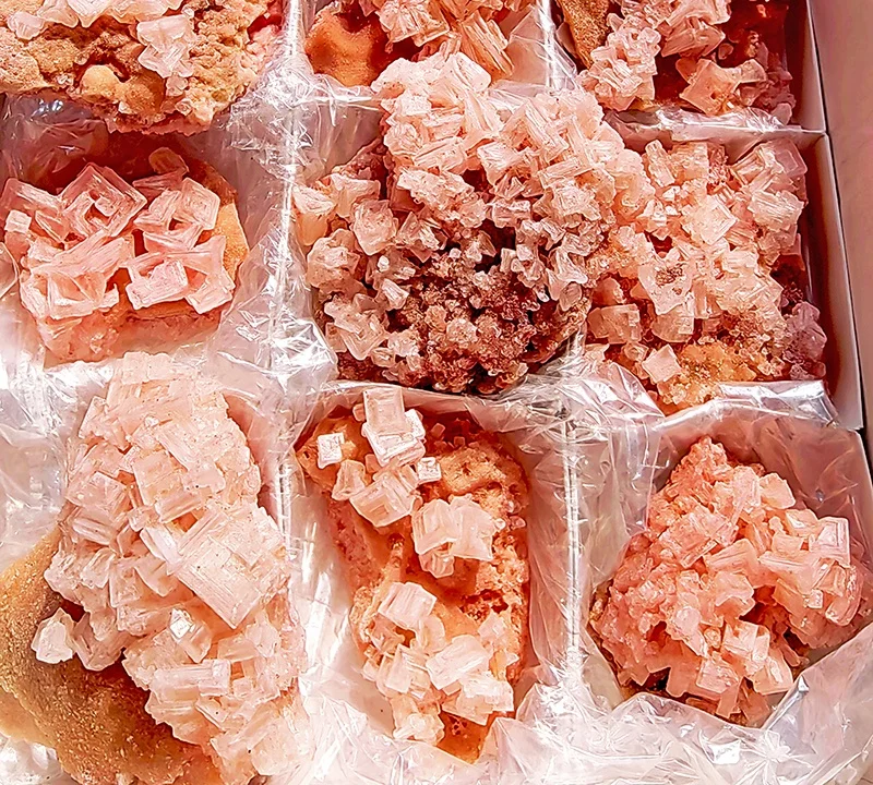 Высокое качество новая руда Натуральная Розовая соляная каменная кластерная соль образцы целебных камней для украшения