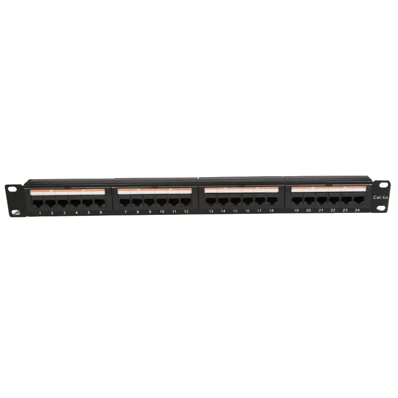 24 Port Patch Panel Cat6/1U Rackmount or Wall Mount 10-Gigabit Ethernet Punch Panel 568A/B Compatible